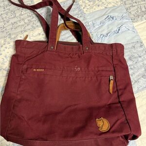 Fjallraven  Burgundy Tote Bag